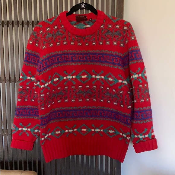 Chaps Sweaters | Vintage Chaps by Ralph Lauren Wool Sweater | Color: Blue/Red | Size: M | Lingo363's Closet